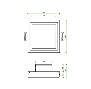 Диффузор под покраску скрытого монтажа SECRET SOFT FRAME D160мм