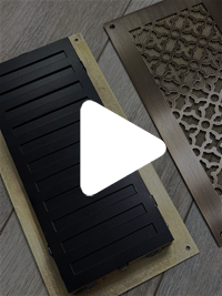 Латунная решетка с регулируемой задвижкой с эффектом старения ЛР16 300х150